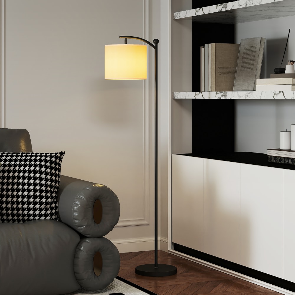 Lampadaire dimmable 2 températures de couleur télécommande noir — vue 4