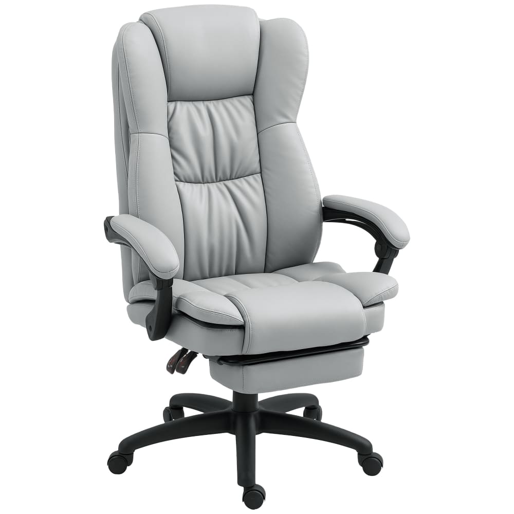 Fauteuil de bureau massant dossier inclinable polyuréthane gris