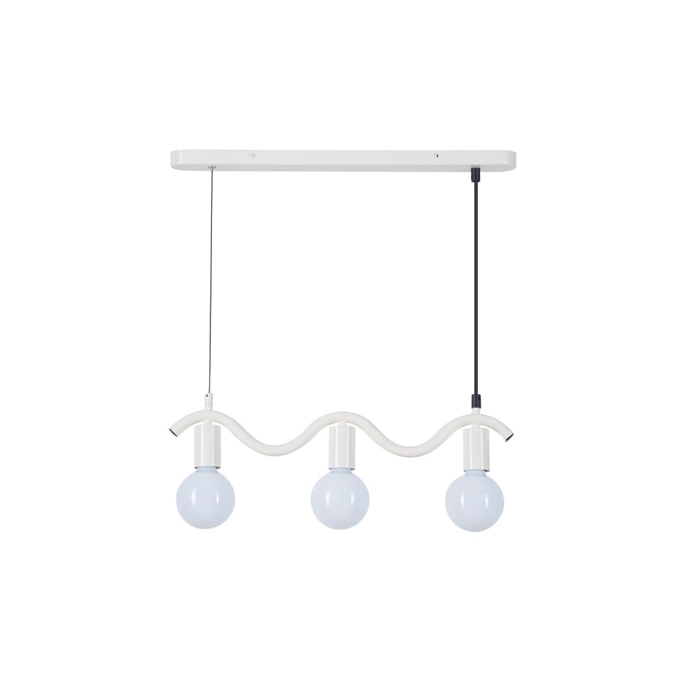 Suspension Wama 3 lampes en métal blanc