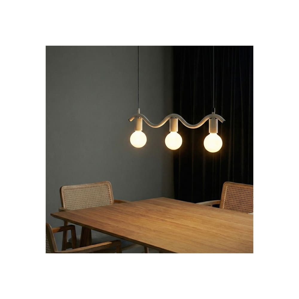 Suspension wama 3 lampes en métal blanc — vue 3