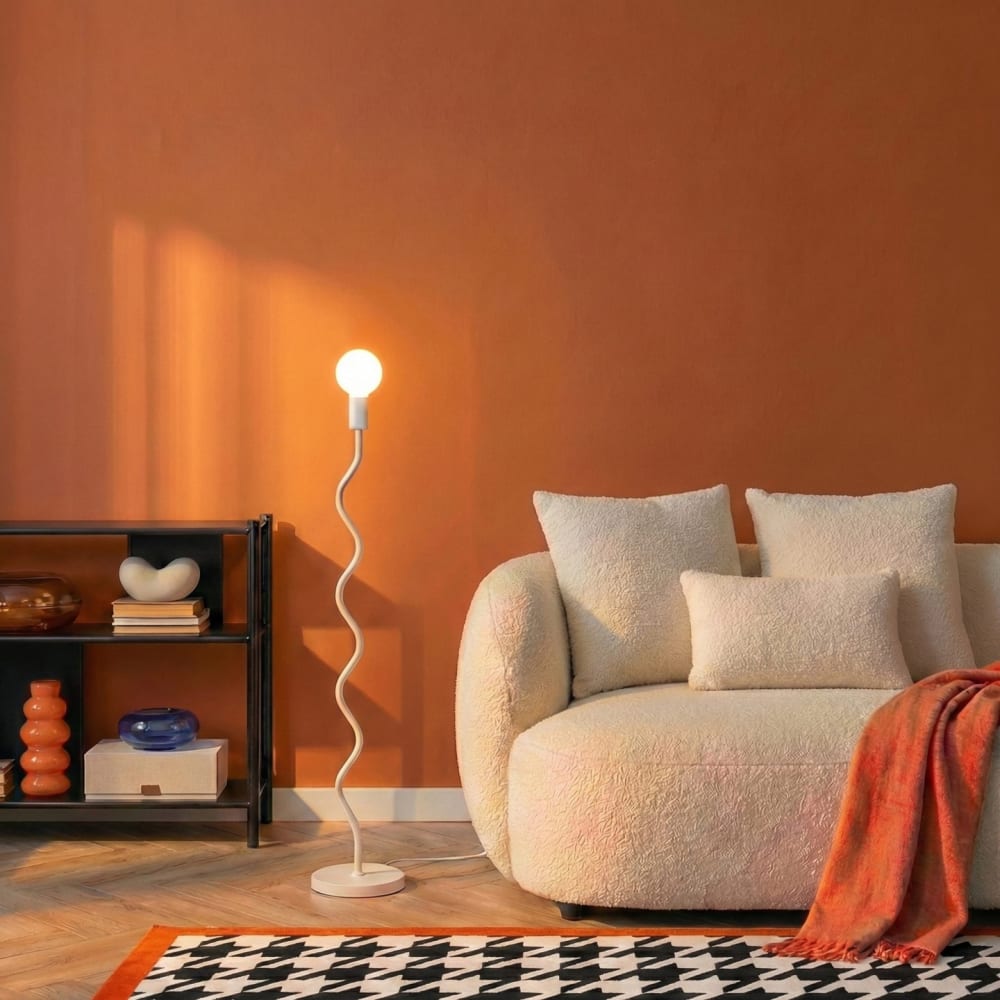 Lampe sur pied wama en métal blanc — vue 3