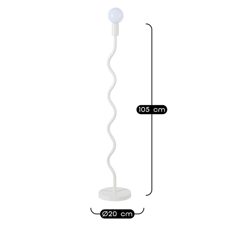 Lampe sur pied wama en métal blanc — vue 4