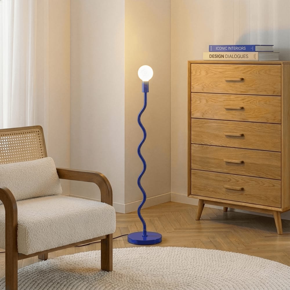 Wama Stehlampe aus blauem Metall - Maisons Du Monde