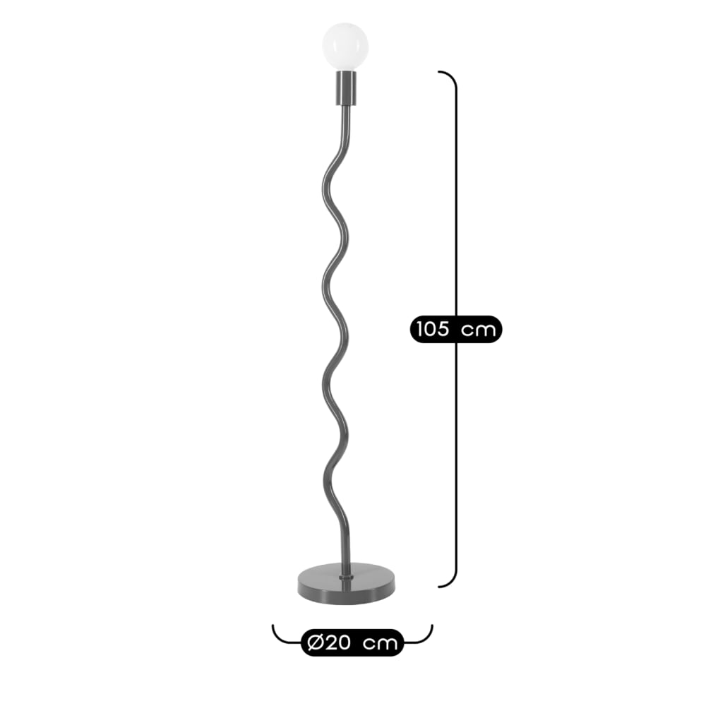 Lampe sur pied wama en métal rouge — vue 4