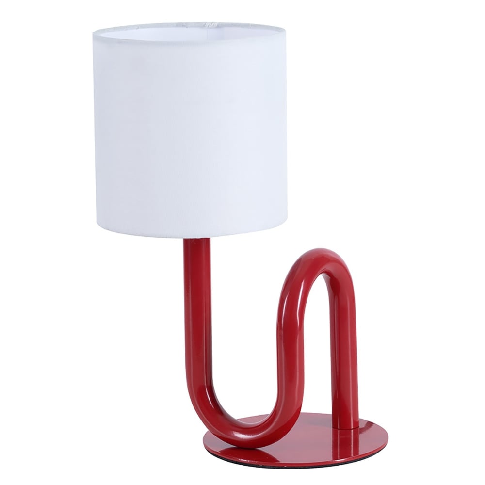 Lampe de table Wama en métal rouge