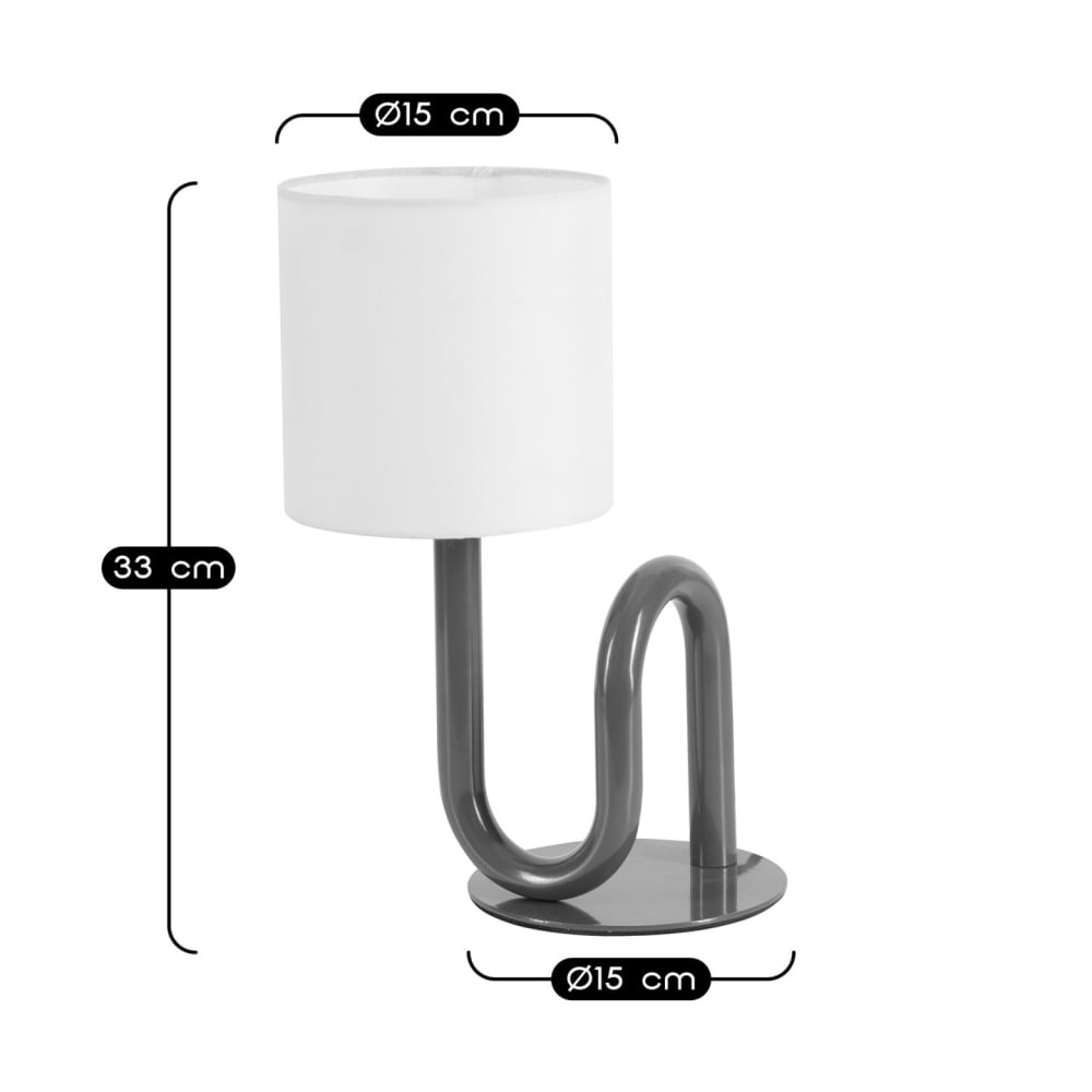 Lampe de table wama en métal rouge — vue 4