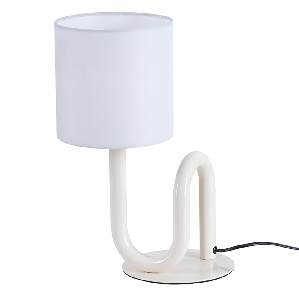 Lampe de table Wama en métal blanc