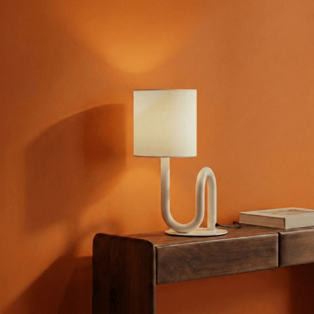 Lampe de table wama en métal blanc — vue 3