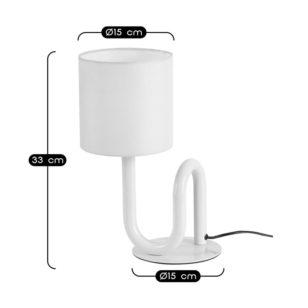 Lampe de table wama en métal blanc — vue 4