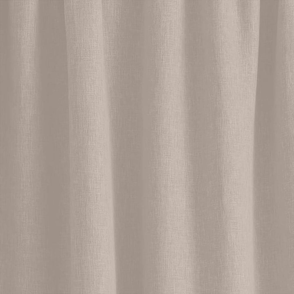Rideau plissé effet lin beige 140x280 cm