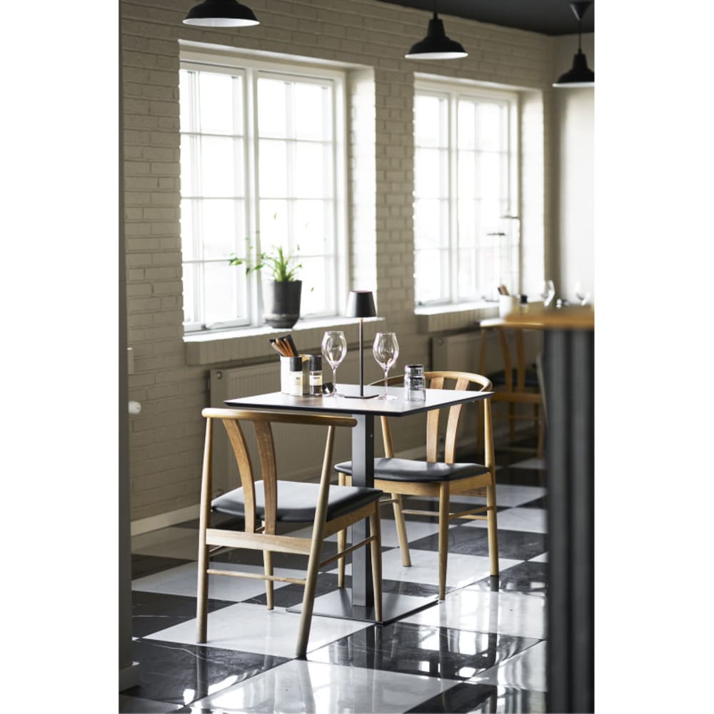 Couchtisch für 2 Personen Stein-und Stahloptik 70 x 70 cm -