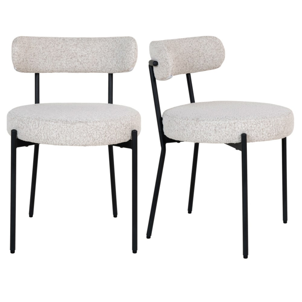 chaise en tissu bouclé