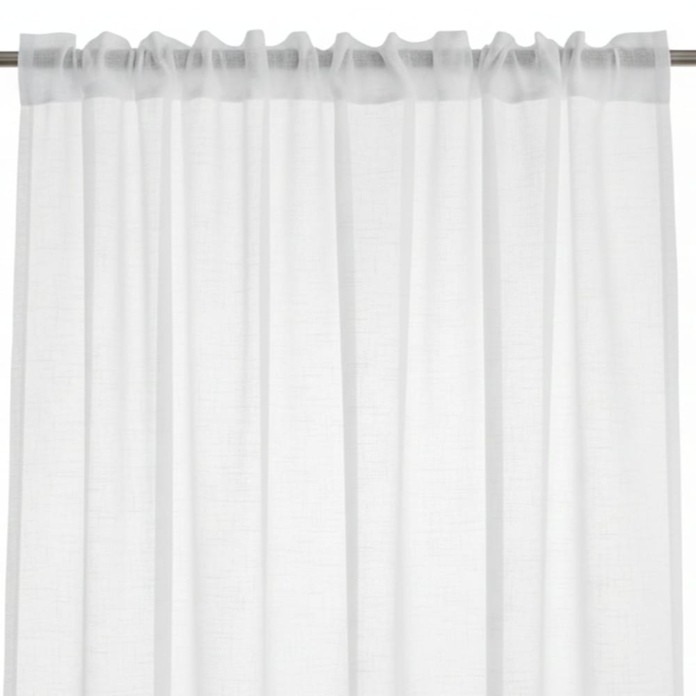 Rideau plissé en voile blanc semi-transparent 140x280 cm — vue 3