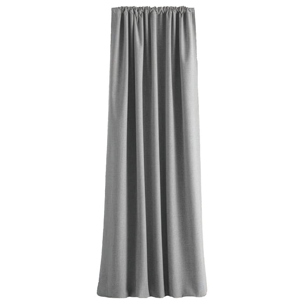 SACASA Grauer Stahl-Plisseevorhang 140x280 cm. Grau Stoff