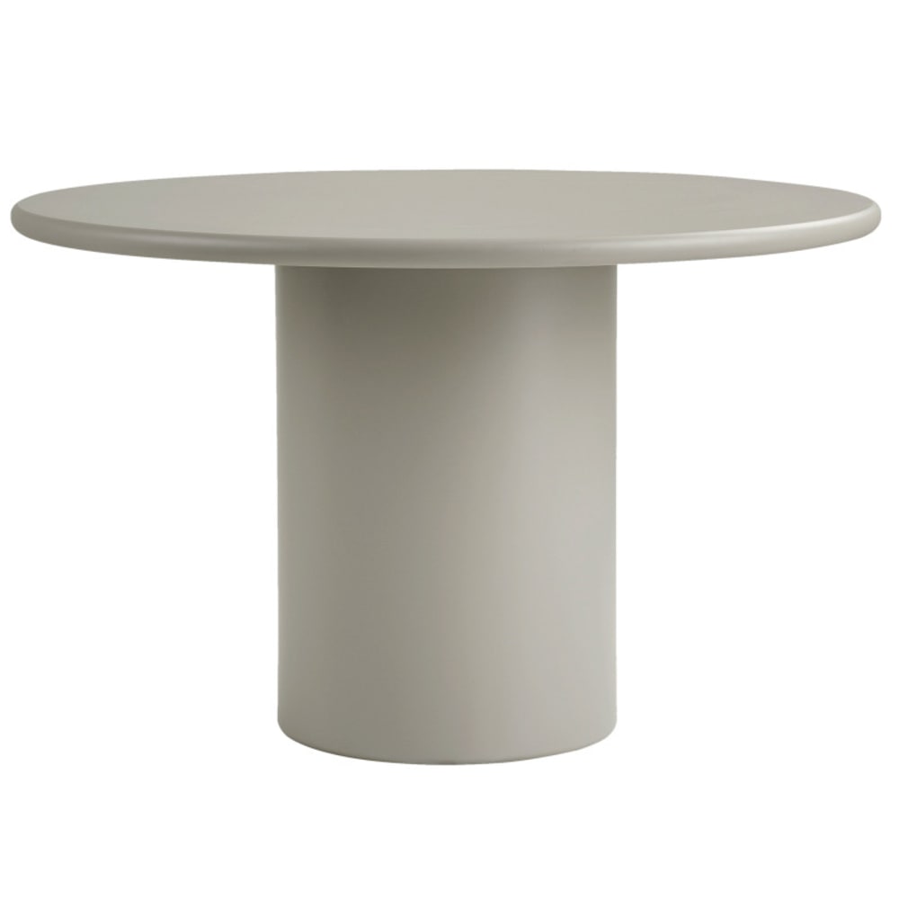 ARMOR- Table à manger ronde 4 personnes 120 cm, coloris sable