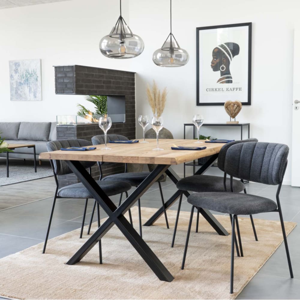 Esstisch für 4 Personen 140 cm aus massiver Eiche - Maisons Du