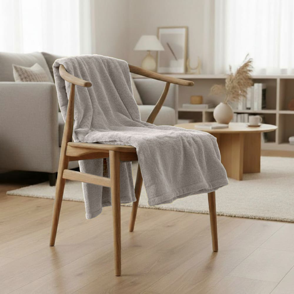 SACASA Polyester-Plaid-Decke 130x170 cm Grau Pes - Polyester