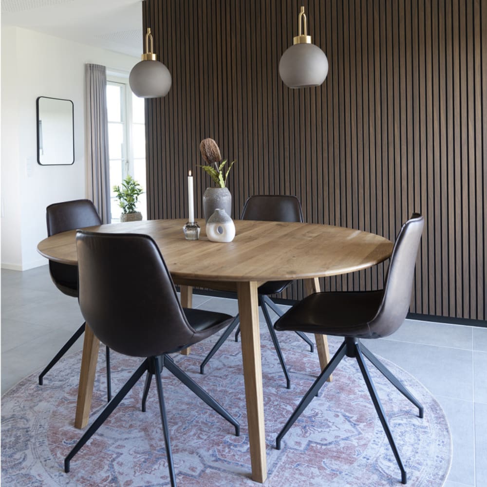 360-Drehstuhl in dunkelbraunem Kunstleder (x2) - Maisons Du Monde