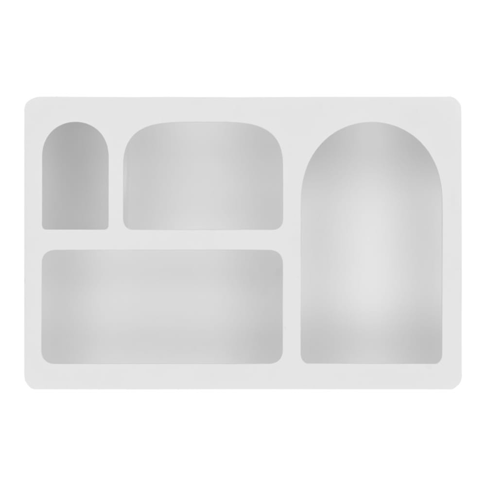 Étagère murale blanche 4 niches déco 40x60 cm