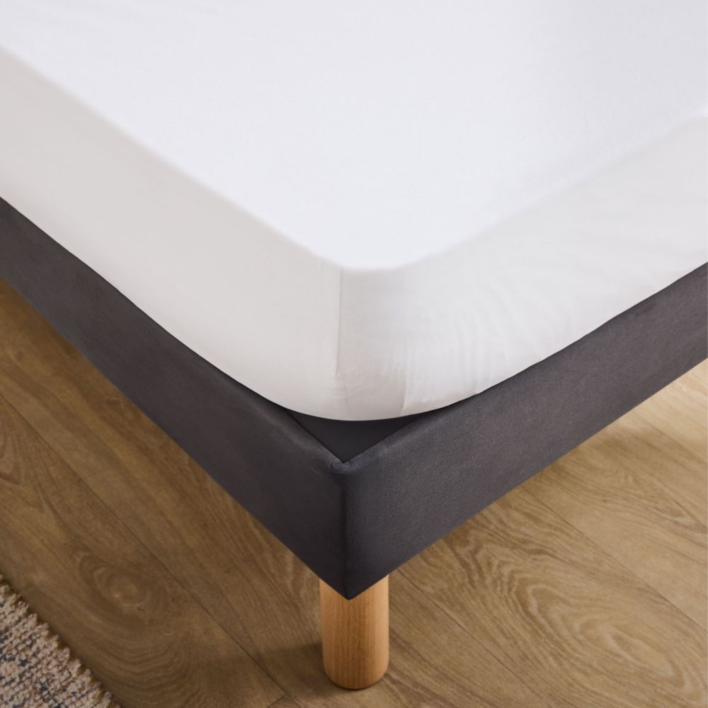 Protège matelas molleton 100% coton coton blanc 200 x 160