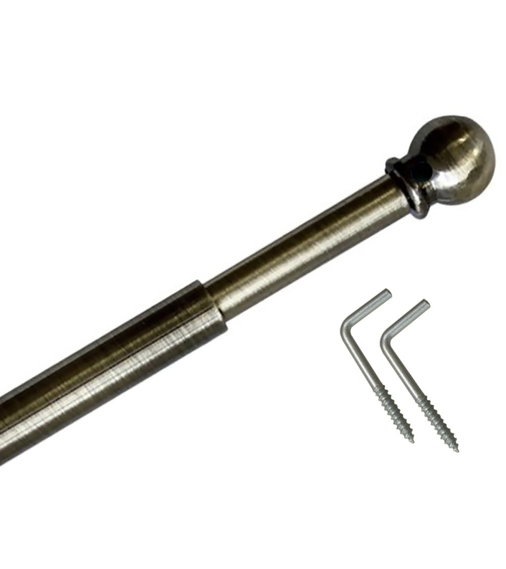 Tringle boule extensible ø8mm 40-70cm marron