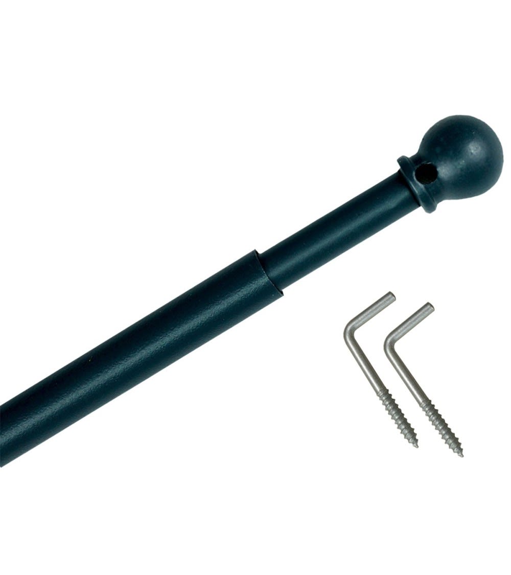 Tringle boule extensible ø8mm 40-70cm gris
