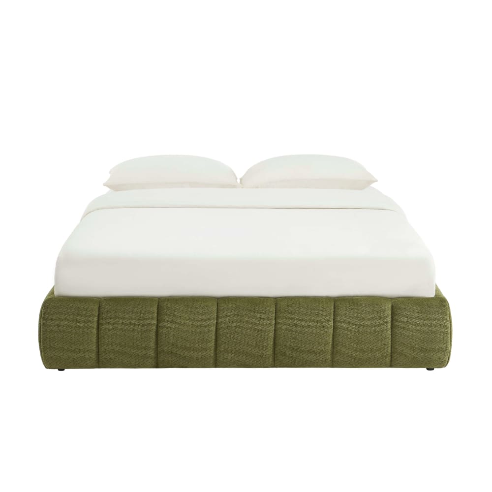 Lit coffre  tissu chenille