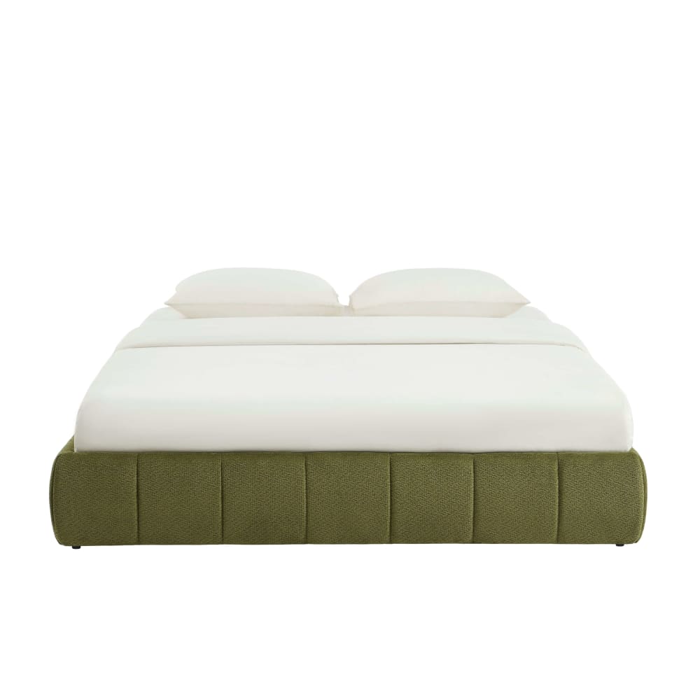 Lit coffre  tissu chenille