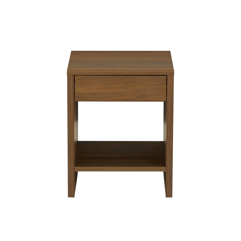 Table de chevet  effet noyer 1 tiroir