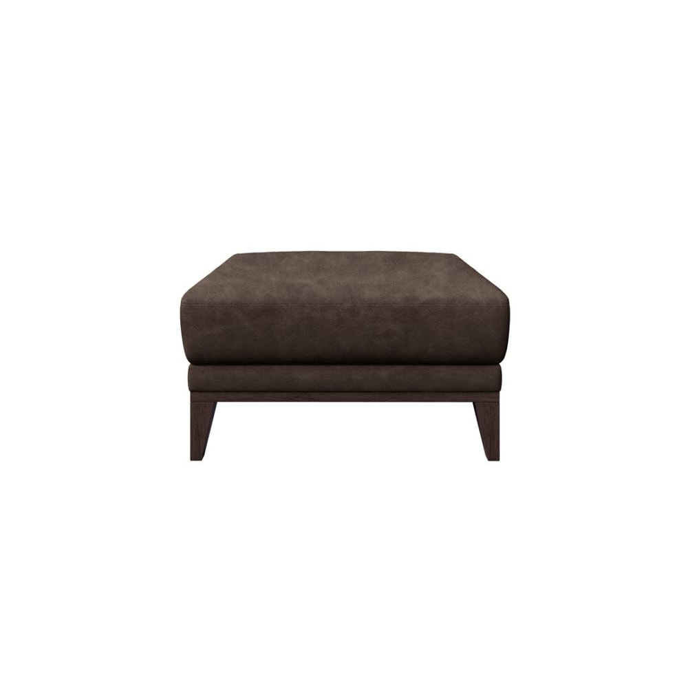 Pouf en cuir naturel