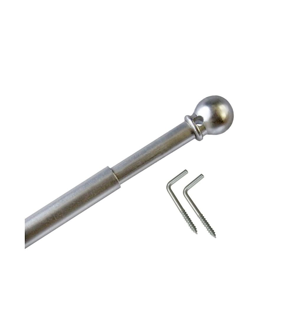 Tringle boule extensible ø8mm 40-70cm argenté