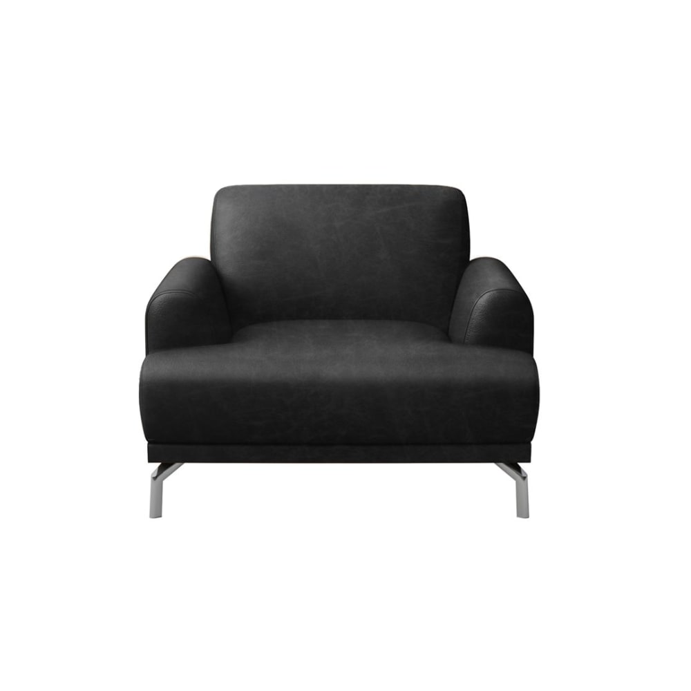 fauteuil en cuir naturel
