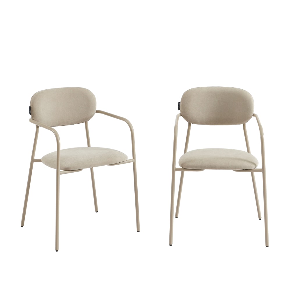 Lot de 2 chaises tissu