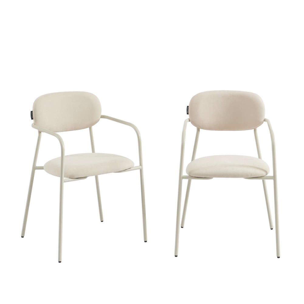 Lot de 2 chaises tissu