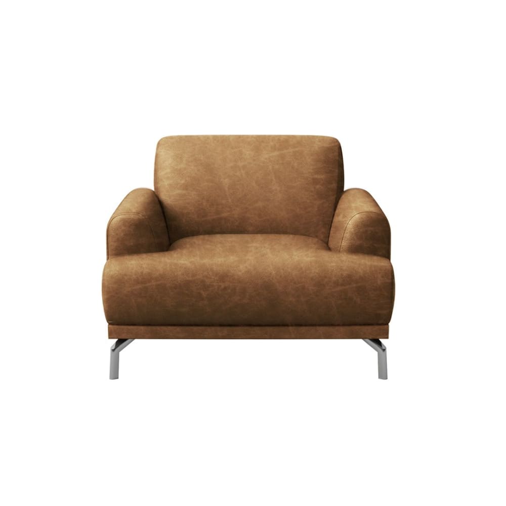 fauteuil en cuir naturel