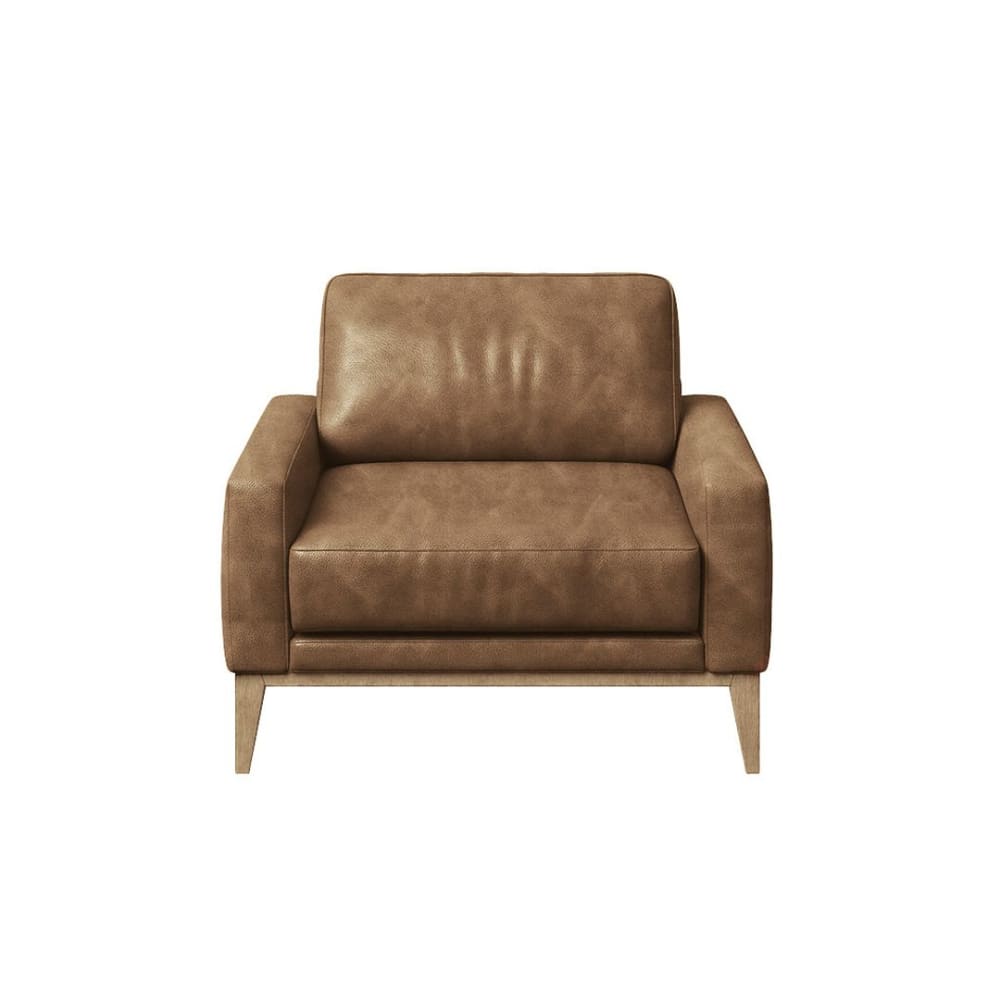 fauteuil en cuir naturel
