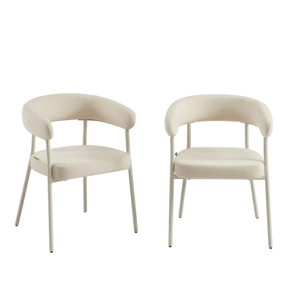 Lot de 2 chaises tissu - pieds