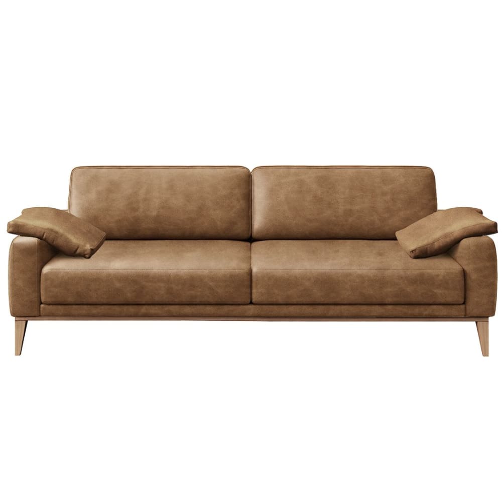 Canapé 3 places en cuir naturel caramell