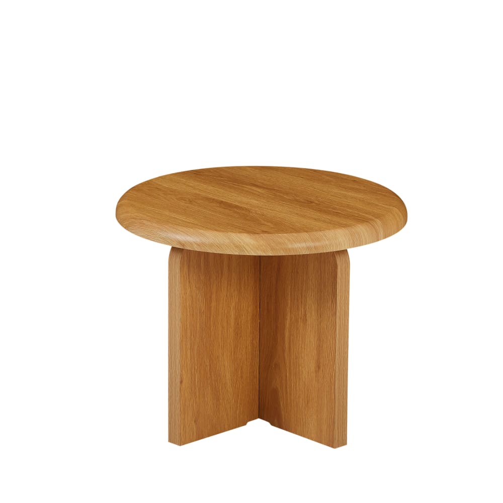 Table basse ronde  effet chêne h40cm