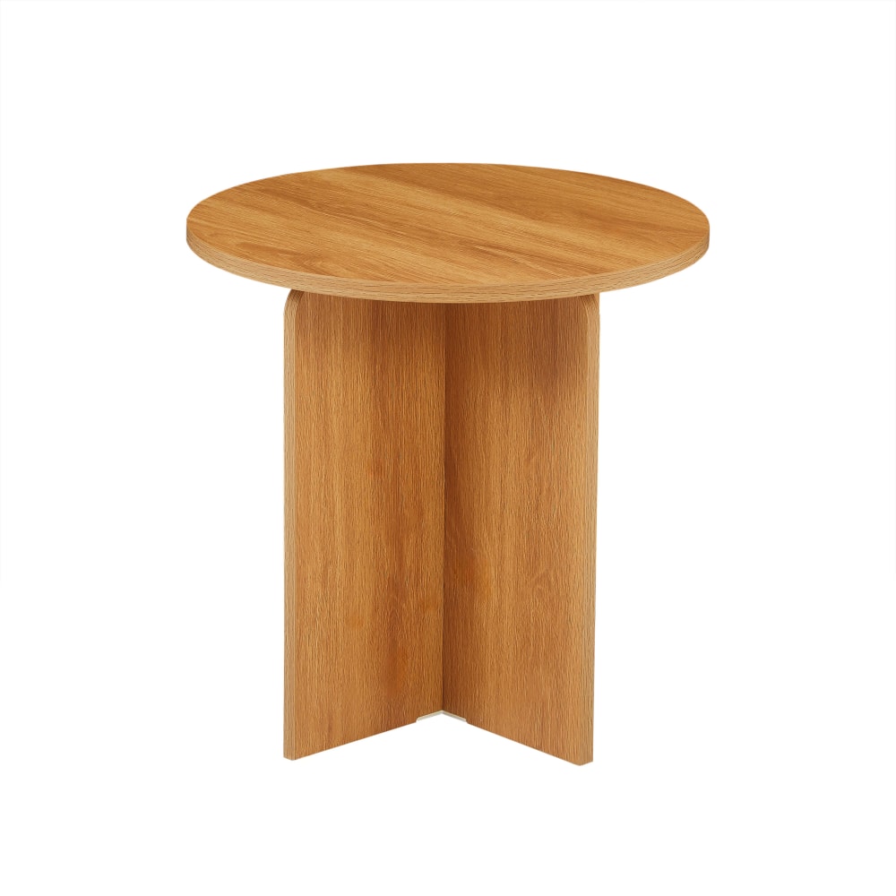 Table basse ronde  effet chêne h50cm
