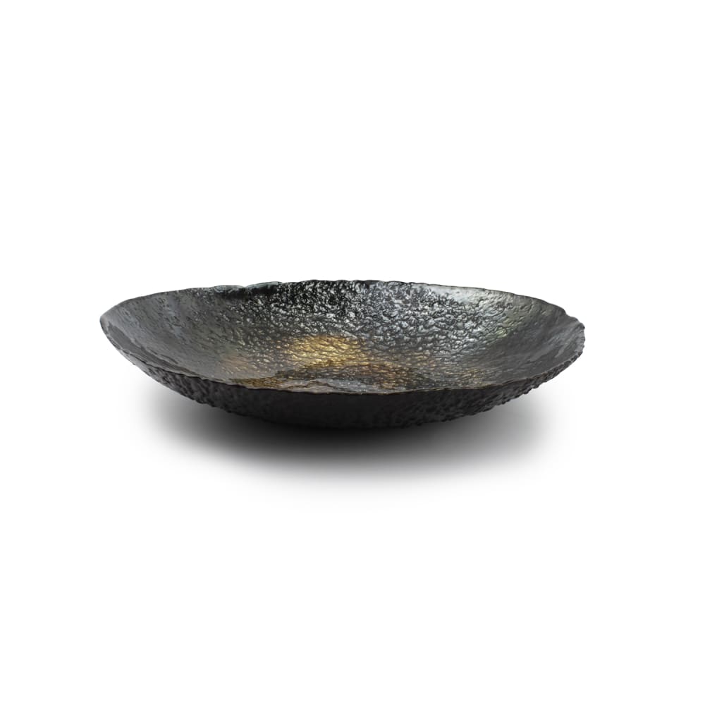 Plat décoratif or en verre 32,5h5,5cm Plat décoratif or en verre 32,5h5,5cm