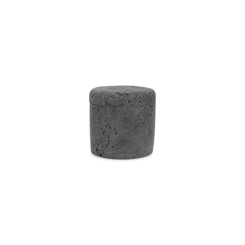 Bocal de stockage gris en synthétiques 9,5xh9,5cm Bocal de stockage gris en synthétiques 9,5xh9,5cm