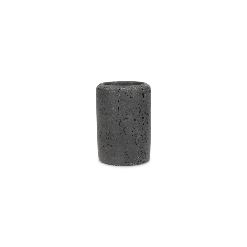 Porte-brosse à dents gris en synthétiques 7xh10,5cm