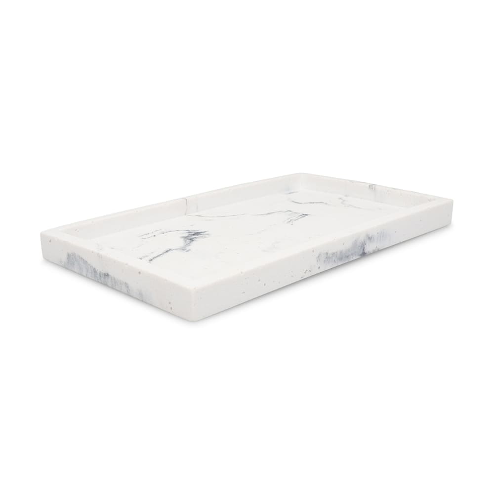 Porte-savon blanc en synthétiques 27x15,5xh2cm