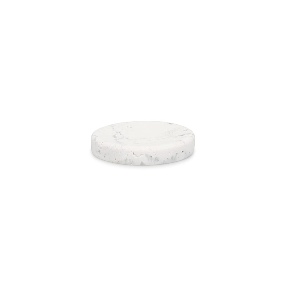 Porte-savon blanc en synthétiques 11,5xh2cm