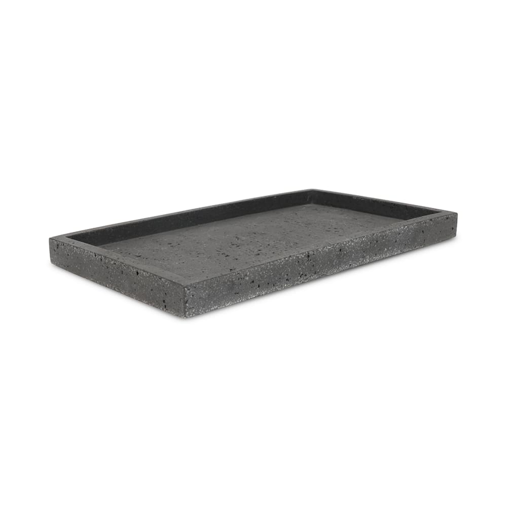 Porte-savon gris en synthétiques 27x15,5xh2cm
