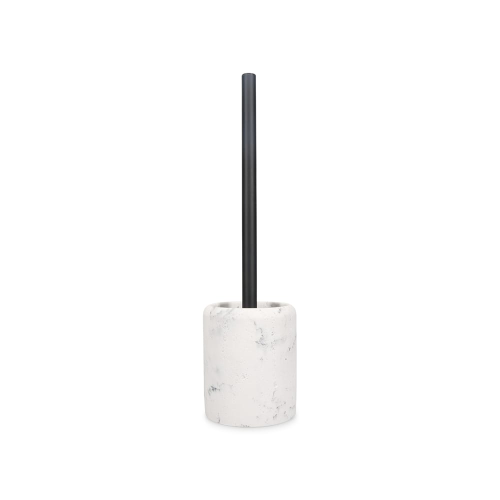 Brosse de toilette blanc en synthétiques 9,5xh37cm