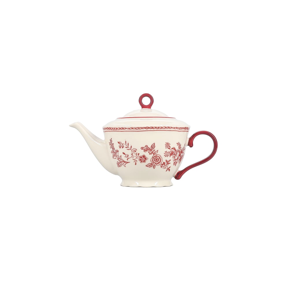 Théière rouge en porcelaine 92cl Théière rouge en porcelaine 92cl