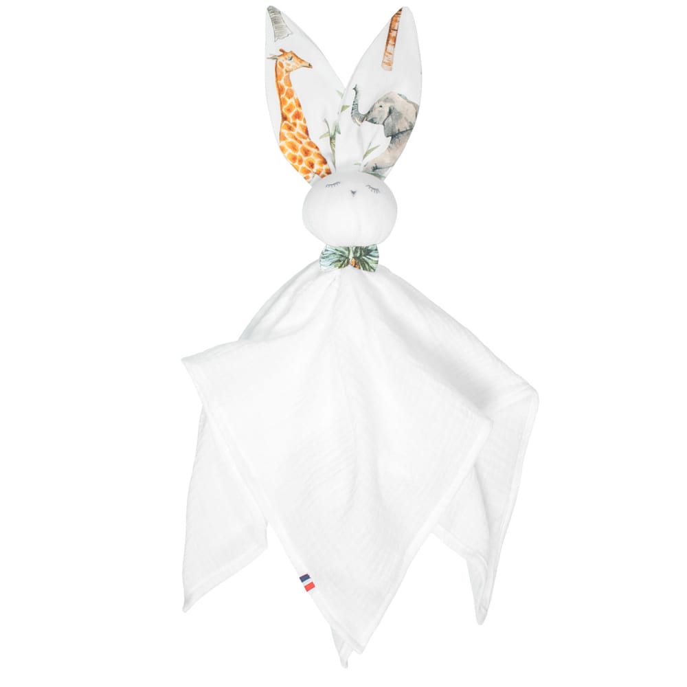 Sevira Kids Kuscheltuch hase für kinder style classic chic Weiß Baumwolle