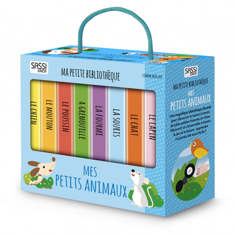 Sassi Junior Set aus 8 büchern - meine kleinen tiere mehrfarbig 22x18 cm Papier Kinder